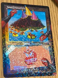 MTG Mountain Pool Party Dazzle Foil Secret Lair x Deadpool 7128 NM - Image 1