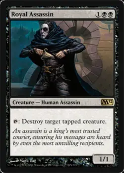 4x MTG Royal Assassin, Light Play, English Magic 2012 - Image 1