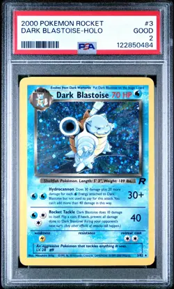 2000 POKEMON ROCKET #3 DARK BLASTOISE-HOLO PSA 2 - Image 1