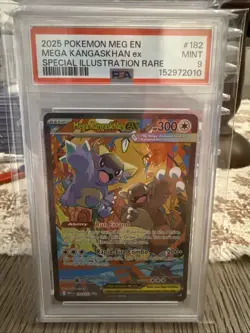2025 Pokemon Mega Evolutions Mega Kangaskhan ex SIR 182/132 PSA 9 - Image 1