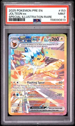 PSA 9 Jolteon EX Special Illustration Rare 153/131 Pokemon Prismatic Evolutions - Image 1
