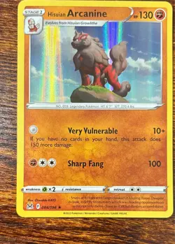 Hisuian Arcanine 084/196 Astral Radiance Rare Holo NM Pokemon TCG - Image 1