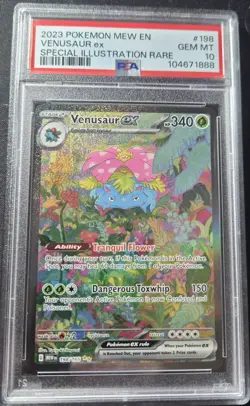VENUSAUR EX 198/165 PSA 10 POKEMON 151 SPECIAL ILLUSTRATION RARE POKEMON ENGLISH - Image 1