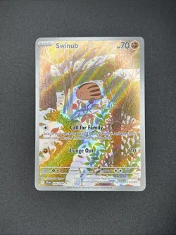 Swinub IR 165/159 Pokemon Journey Together Illustration Rare Full Art Holo NM - Image 1