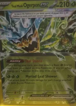 Pokemon TCG Teal Mask Ogerpon EX 025/167 Twilight Masquerade Holo Double Rare E… - Image 1