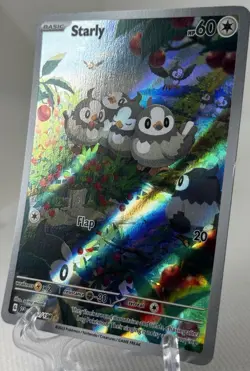Pokemon Starly Illustration Rare IR Full Art Holo 221/198 Scarlet & Violet - Image 1