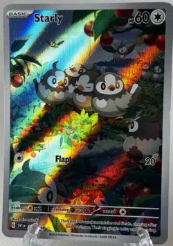 Pokemon Starly Illustration Rare IR Full Art Holo 221/198 Scarlet & Violet - Image 2