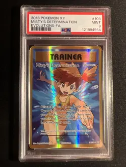 Misty's Determination 108/108 Evolutions Holo ENG PSA 9 - Image 3