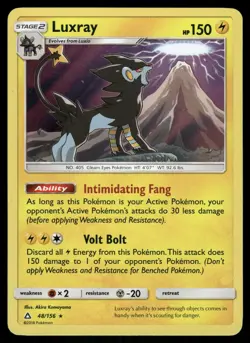 Luxray 48/156 Holo Rare Ultra Prism Pokemon Near Mint - Image 1