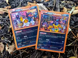 CUSTOM Trick-or-Treat Vampire Pikachu & Friends Halloween Pokemon Card - Image 2