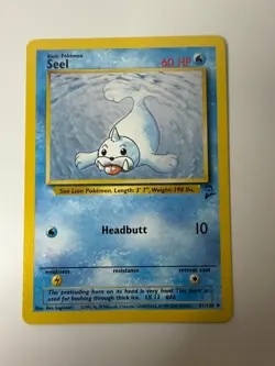 Seel 61/130 Uncommon Base Set 2 Pokemon Near Mint - Image 1