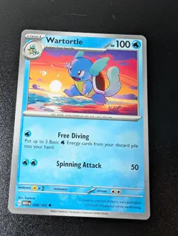 Wartortle 008/165 Uncommon 151 Pokemon Near Mint - Image 1