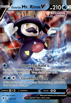 Galarian Mr. Rime V 049/189 Holo V Rare Astral Radiance Pokemon Lightly Played - Image 1