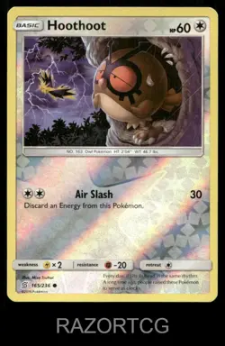 HOOTHOOT 165/236 C UNIFIED MINDS POKEMON REVERSE HOLO LP - Image 1