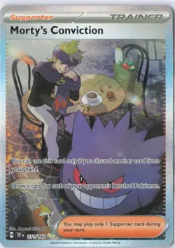 Morty's Conviction 211/162 SV05 Holo Full Art SIR 2024 Pokemon - Image 1