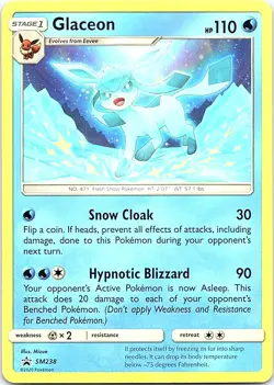 Glaceon - SM238 Sun & Moon Promo Pokemon NM - Image 1