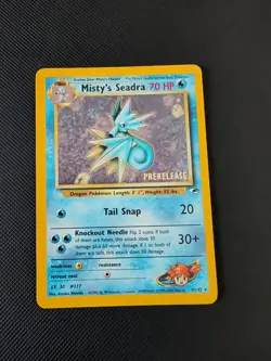 Misty's Seadra Prerelease Holo Card 009/132 WOTC Promo NM/MT Condition - Image 1