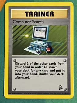 Pokemon Card - Computer Search - Unlimited - Rare (101/130) Base Set 2 *LP* - Image 1