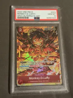 One Piece TCG - Romance Dawn - Monkey D. Luffy OP01-024 PSA 10 - Image 1