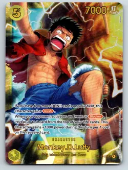 Monkey.D.Luffy OP15-119 Secret Rare Adventure on Kami's Island One Piece NM - Image 1