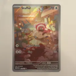 Stufful 154/132 Me01: Mega Evolution Holo Full Art IR Pokemon Card - NM - Image 1