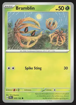 SV05: Temporal Forces Bramblin #020/162 Common Pokemon Card - Image 1