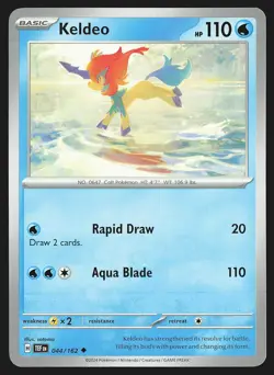 SV05: Temporal Forces Keldeo #044/162 Uncommon Pokemon Card - Image 1