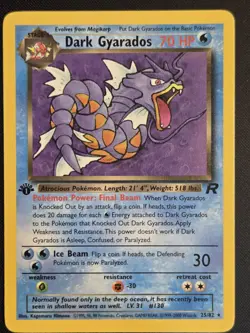 Pokemon TCG Dark Gyarados [Team Rocket] 1st Edition Card #25 - NM - Image 1