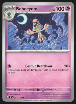 SV05: Temporal Forces Beheeyem #074/162 Uncommon Pokemon Card - Image 1