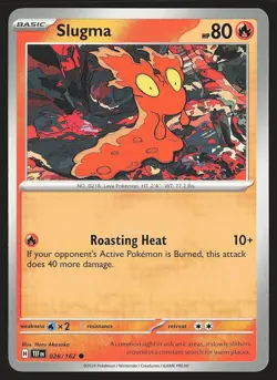 SV05: Temporal Forces Slugma #028/162 Common Pokemon Card - Image 1