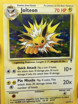 Pokemon Jolteon Holo Rare TCG Card 4/64 Jungle Base Set MP - Image 2