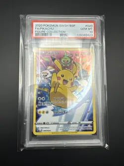 Pikachu SWSH020 SWSH: Sword & Shield Promo Cards Holo PSA 10 - Image 1