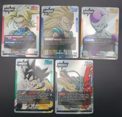 Dragon Ball Fusion World: SB02 Manga Leader Silver Complete Set (5 Cards) ENG - Image 1
