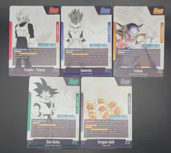 Dragon Ball Fusion World: SB02 Manga Leader Silver Complete Set (5 Cards) ENG - Image 2