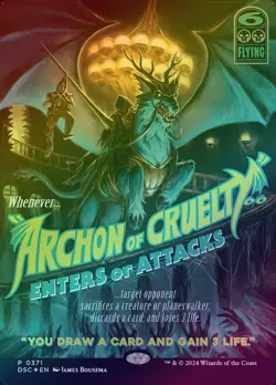 Archon of Cruelty - PROMO BORDERLESS ALT ART FOIL NM (MTG Duskmourn DSC 371) - Image 1