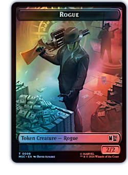 Copy Token (0001) // Rogue Token (0009) Foil Marvel Super Heroes MTG - Image 2