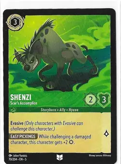 Disney Lorcana TCG Shenzi Scar's Accomplice Regular Uncommon Card Lion King - Image 1