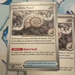 4x Pokemon TCG S&V 151 Antique Helix Fossil Non-Holo Card 153/165 Playset - Image 2