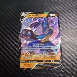 Lucario V 2020 Champion's Path Full Art Ultra Rare Pokemon Card 027/073 (NM) - Image 1