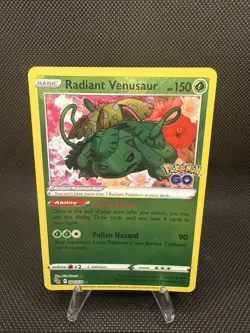 Pokemon Go Radiant Venusaur Holo TCG Card 004/078 NM Condition - Image 1