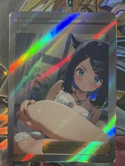 Pokemon Liko Anime Waifu Custom DIY Trainer Art Sexy Pokemon card - Image 1