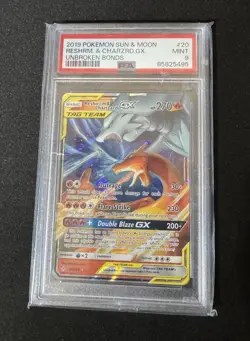 Pokemon TCG 2019 Reshiram & Charizard GX Card 20/214 Sun & Moon Unbroken Bonds - Image 2