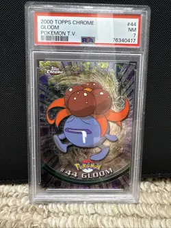 2000 Topps Chrome Pokemon TV #44 Gloom PSA 7 NM Trading Card - Image 1