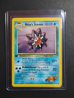 Misty's Starmie 56/132 1st Edition Gym Heroes Non-Holo LP Vintage Pokemon Card - Image 3