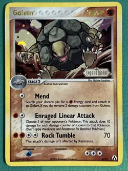 Pokemon Card - Golem - Reverse Holo - Rare (6/92) ex Legend Maker *HP* - Image 1