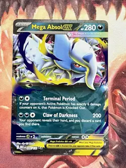Mega Absol ex 086/132 Pokemon TCG Card Mega Evolution English - In Hand - Image 1