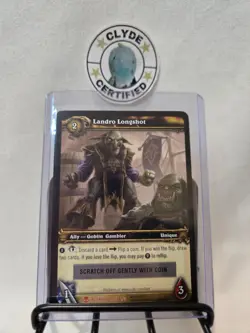 World of Warcraft TCG Landro Longshot - Unscratched Loot Card RARE - Image 2