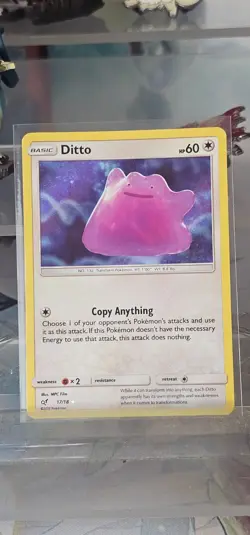 Pokemon TCG Ditto Detective Pikachu Holo Rare Card 17/18 - Image 1