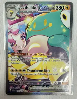 Iono’s Bellibolt ex 183/159 Journey Together SIR Pokemon Card NM Holo - Image 1