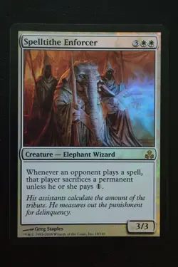 Magic The Gathering MTG SPELLTITHE ENFORCER FOIL Guildpact MP Moderately Played - Image 1